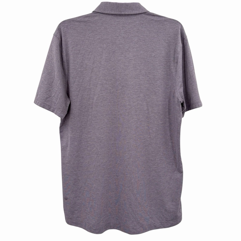 Lululemon Evolution Polo Shirt Mens M Purple Sage Short Sleeve Stretch Golf Prep - Picture 2 of 6